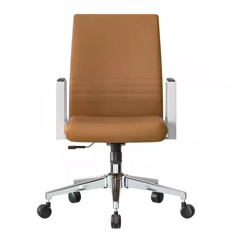 Aleen Modern Leather Office Chair - Swivel & Tilt Ergonomic Desk Chair with Iron Frame - Home Office