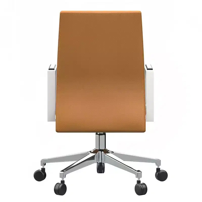 Aleen Modern Leather Office Chair - Swivel & Tilt Ergonomic Desk Chair with Iron Frame - Home Office