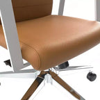 Aleen Modern Leather Office Chair - Swivel & Tilt Ergonomic Desk Chair with Iron Frame - Home Office