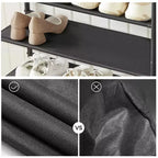Shoe Rack, 4 Tier Shoe Storage Rack for 9-12 Pairs of Shoes, Shoe Organizer for Entryway, Rustic Brown and Black