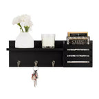 18 Utility Shelf with Pocket and Hanging Hooks