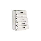 Casual Shawburn Chest of Drawers, Whitewash/Charcoal Gray
