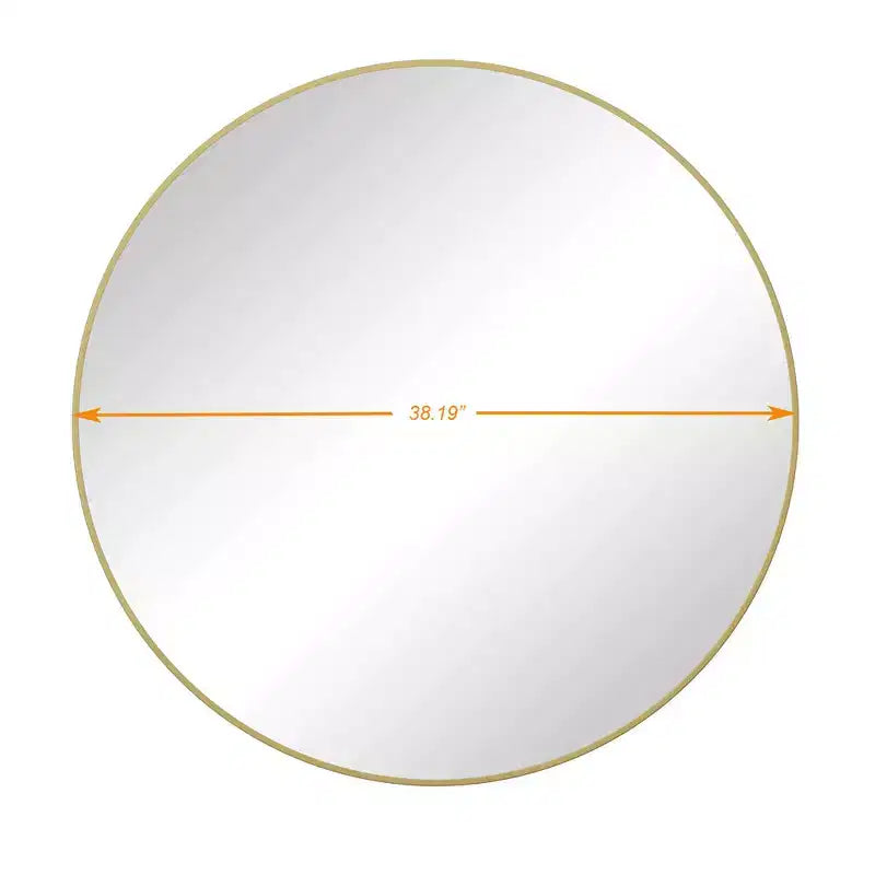 Wall Mirror, 39 Inch/42 Inch Circular Home Decor Farmhouse Metal Framed Mirror, Round Vanity Dressing Mirrors