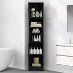 67 Tall Bathroom Corner Cabinet, Freestanding Floor Cabinet With Adjustable Shelves, Narrow Cabinet Organizer for Bathroom Kitchen Living Room